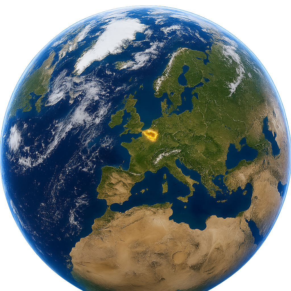 Belgique depuis l'espace