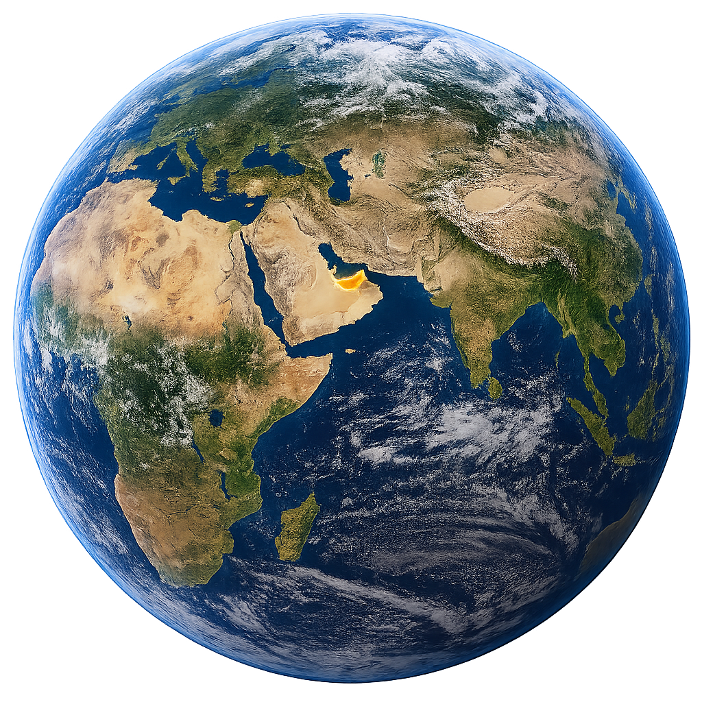 Dubaï et Qatar depuis l'espace