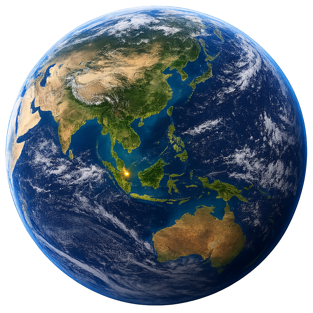 Singapour depuis l'espace